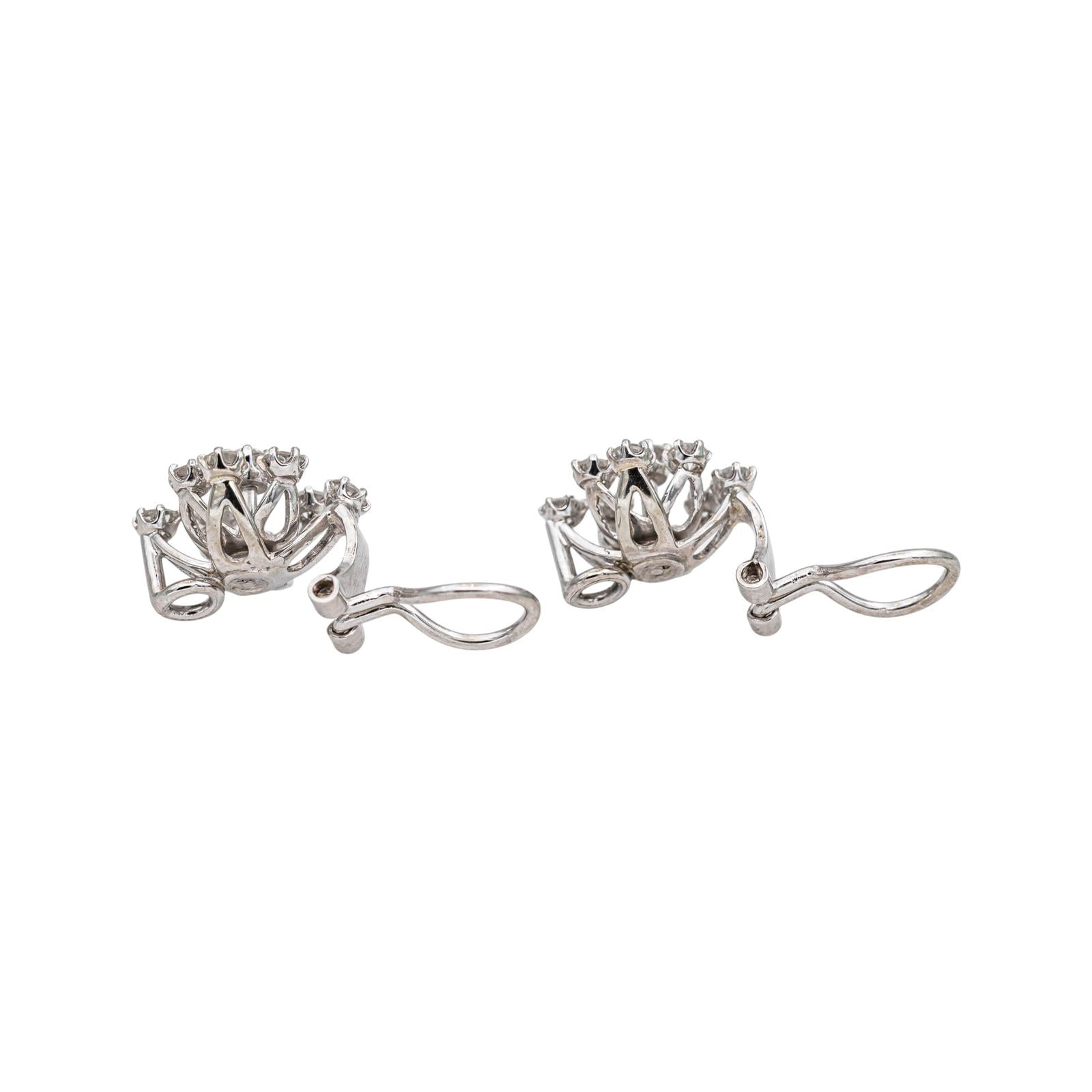 Boucles d'oreilles Clips Or blanc Diamant