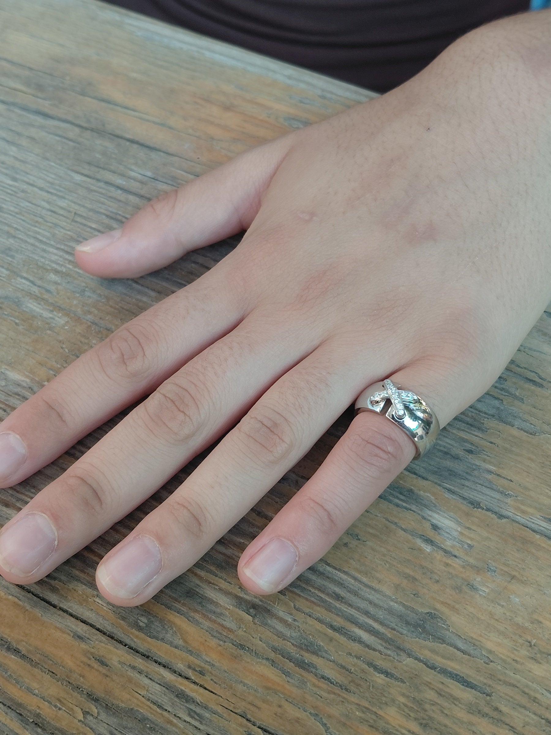 Bague CHAUMET en or blanc et diamants