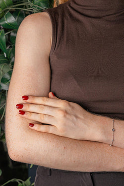 Bracelet Maille forçat Or blanc Nacre