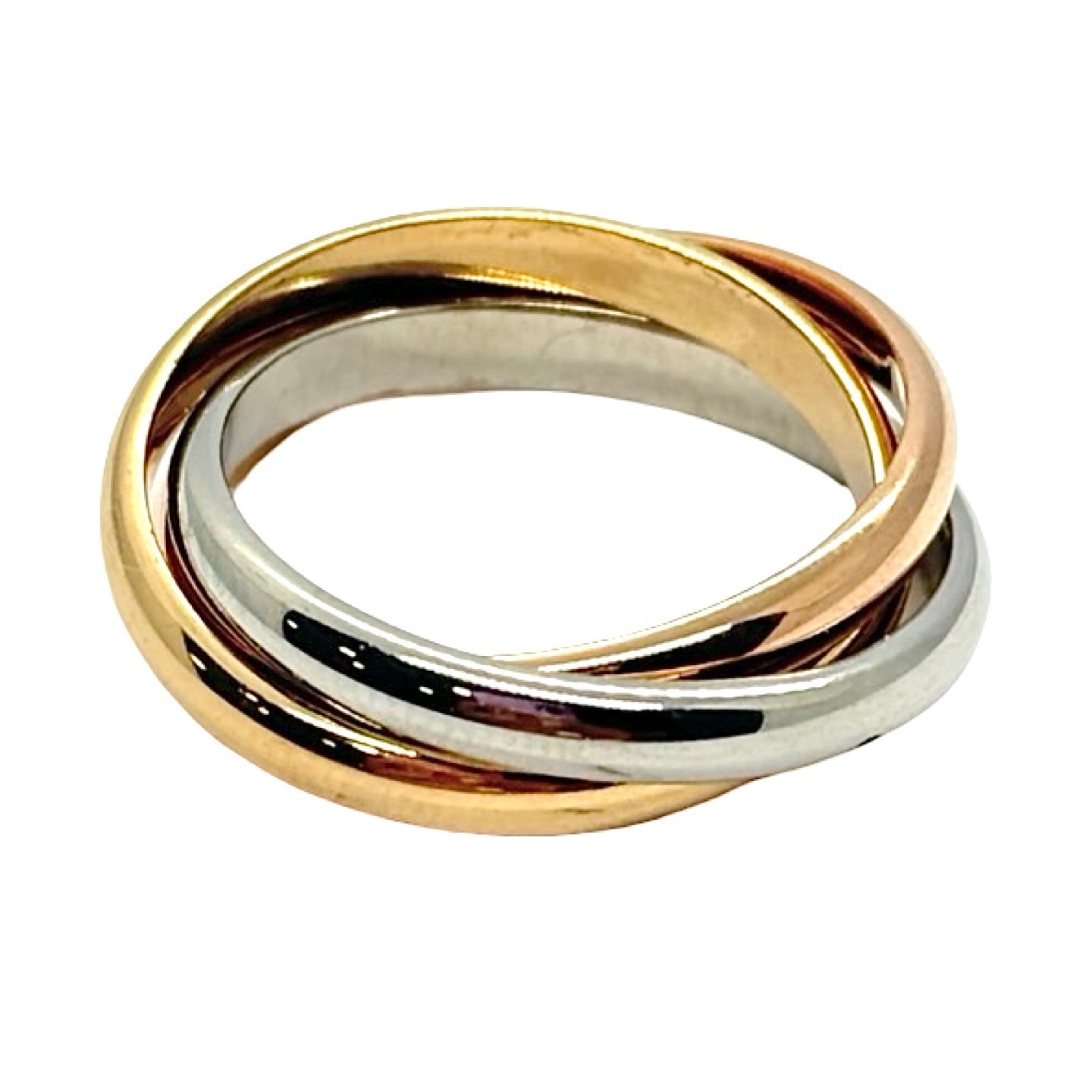 Bague Alliance en or blanc, or jaune et or rose