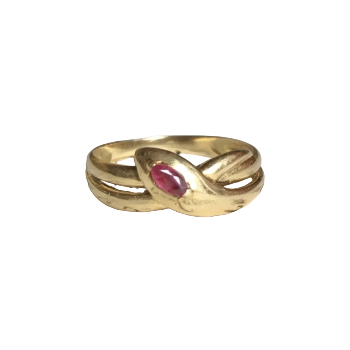 Bague en or jaune et rubis