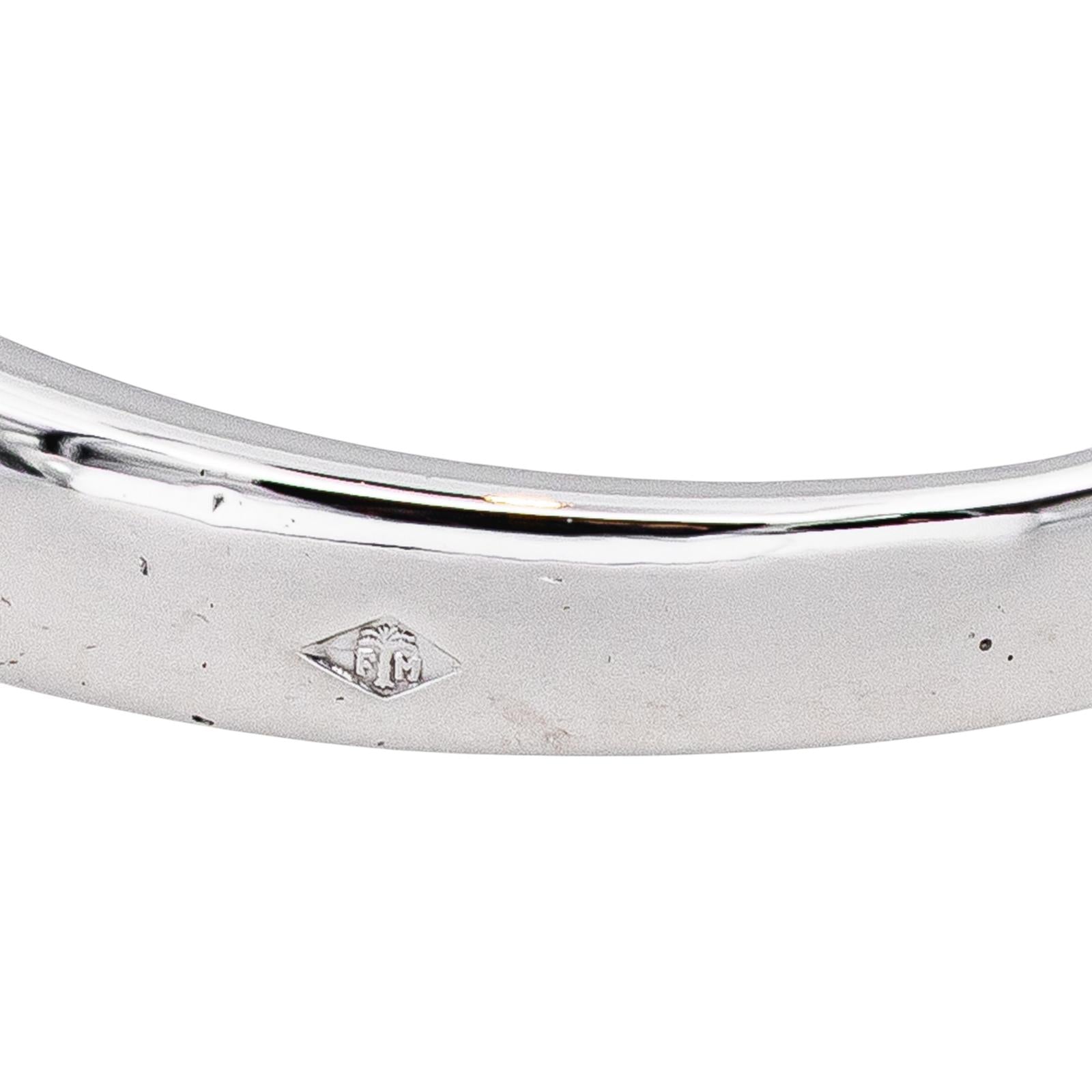 Bague Demi-alliance Or blanc Diamant