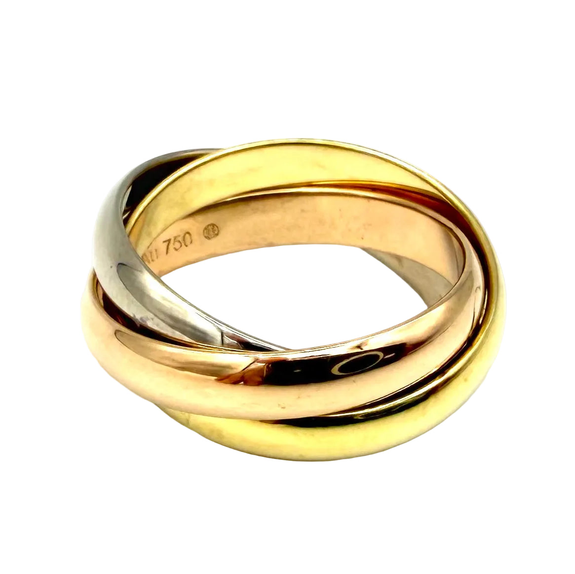 Bague Alliance CARTIER "Trinity" MM en or blanc, or jaune et or rose