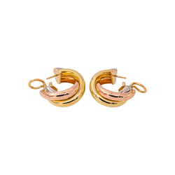 Cartier Boucles d'oreilles Créoles Trinity  Or jaune