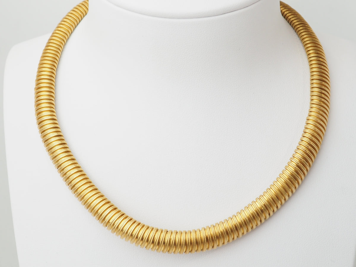 Collier Tubogas en or jaune
