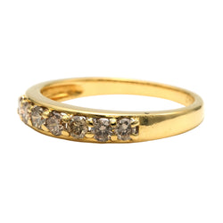 Bague Alliance en or jaune et diamants