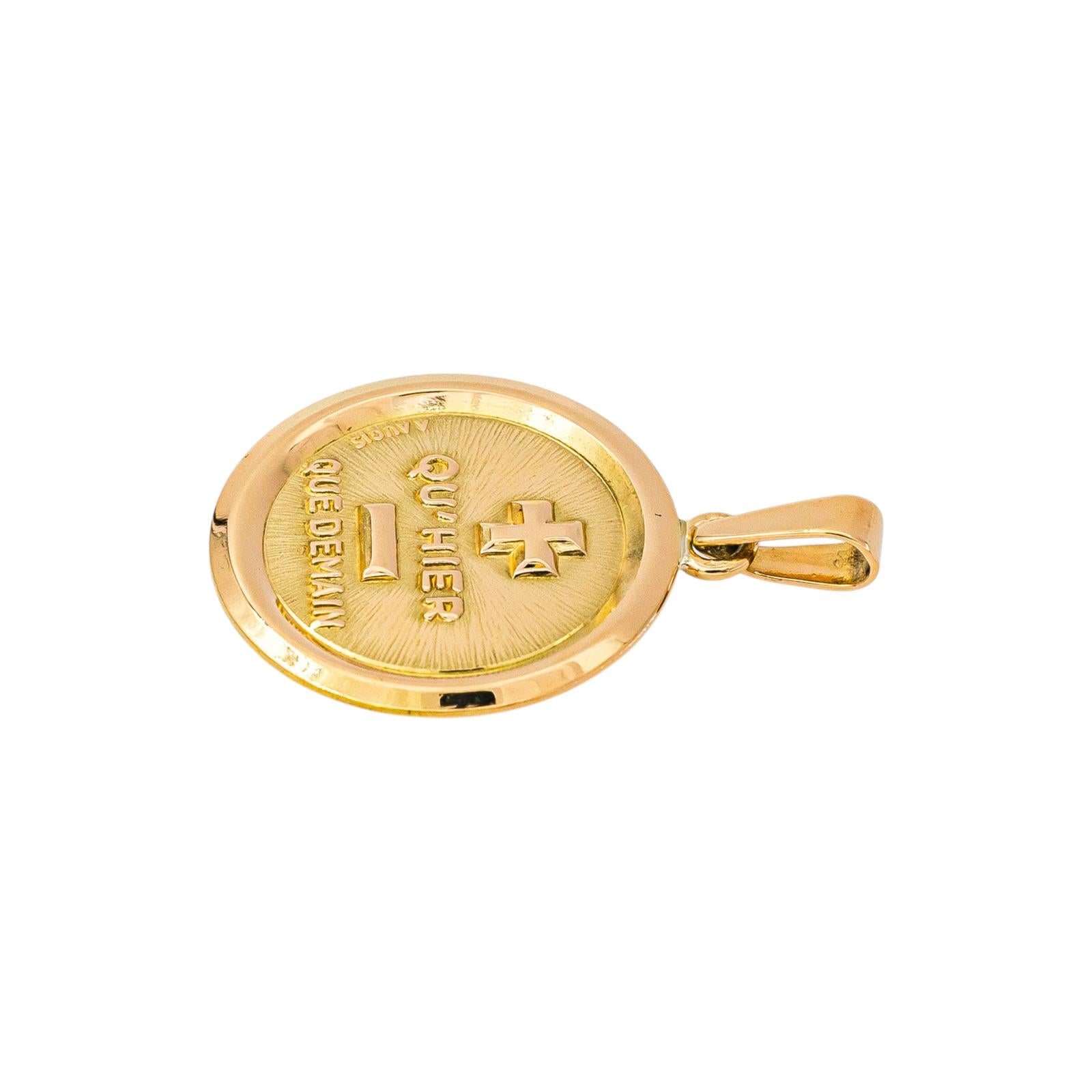 Augis Pendentif Médaille d'amour Or jaune