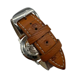 Montre JAEGER-LECOULTRE "Master Control" en acier et cuir