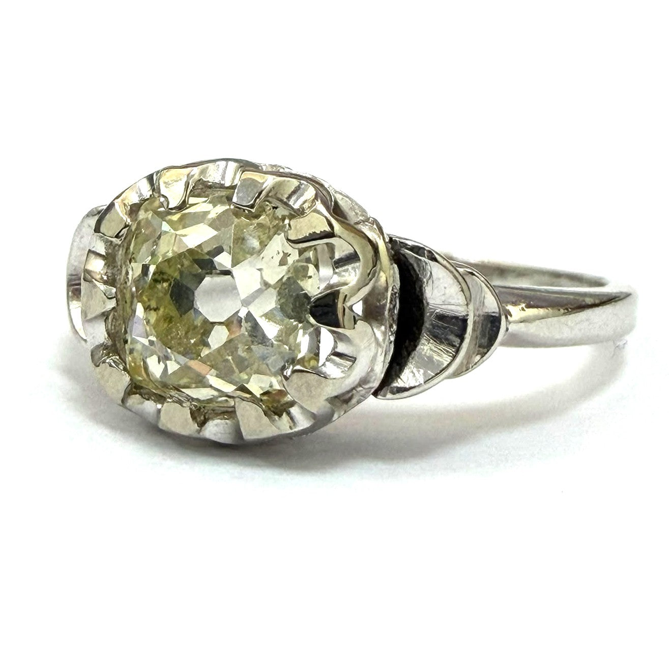 Bague Solitaire en or blanc et diamant