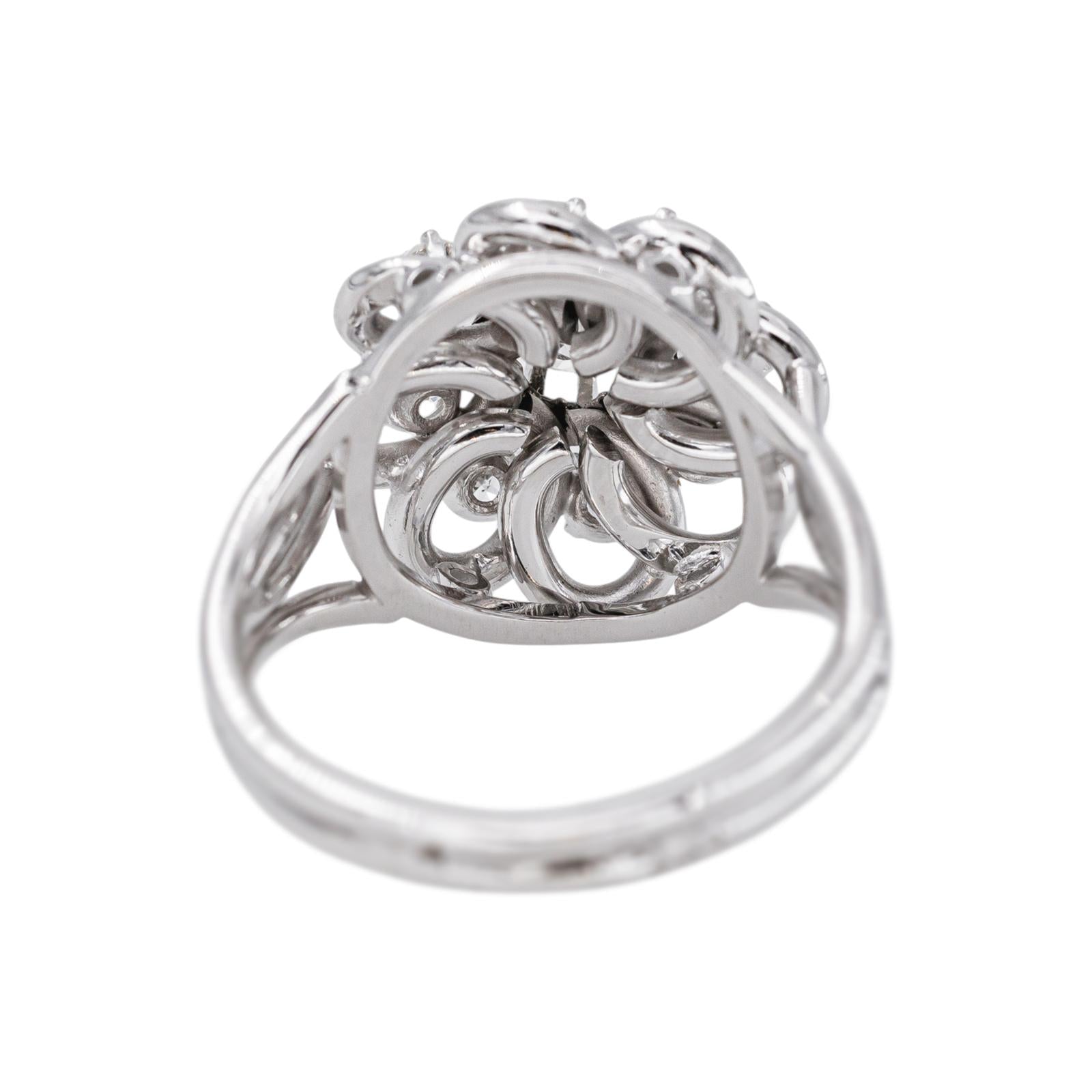 Bague  Marguerite  Or blanc Diamant