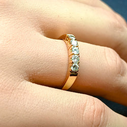 Bague Alliance en or rose et diamants