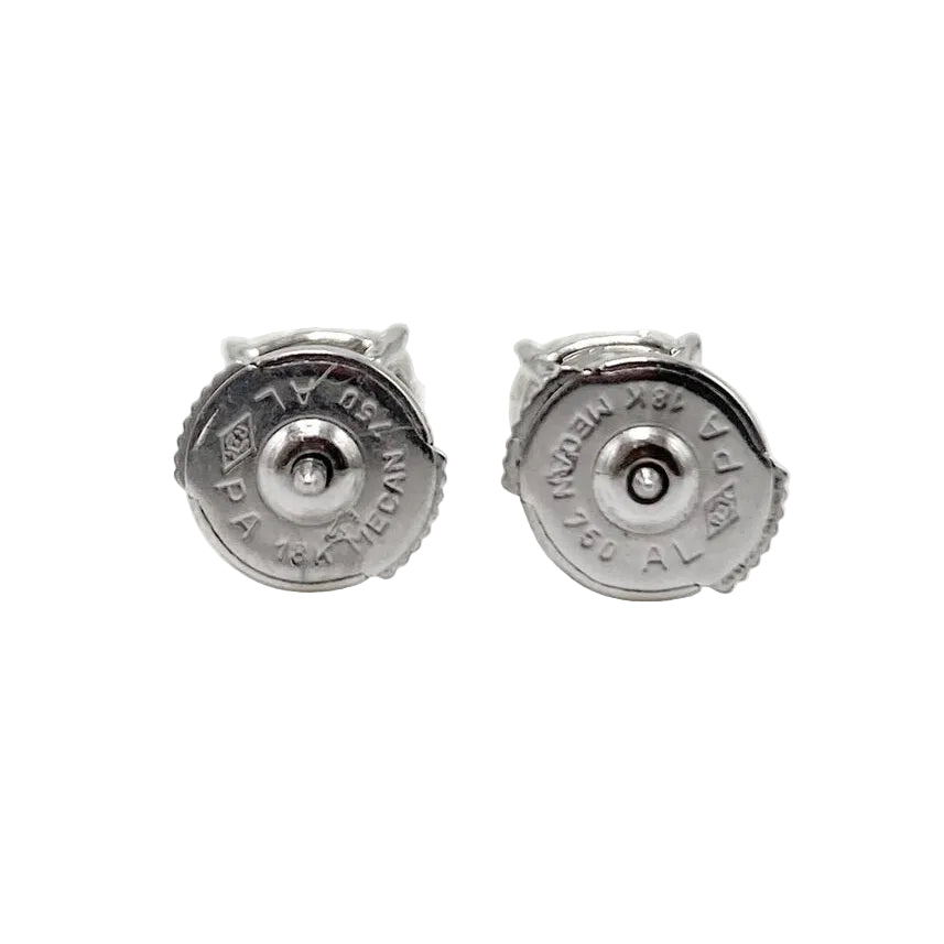 Boucles d'oreilles Puces en or blanc et diamants