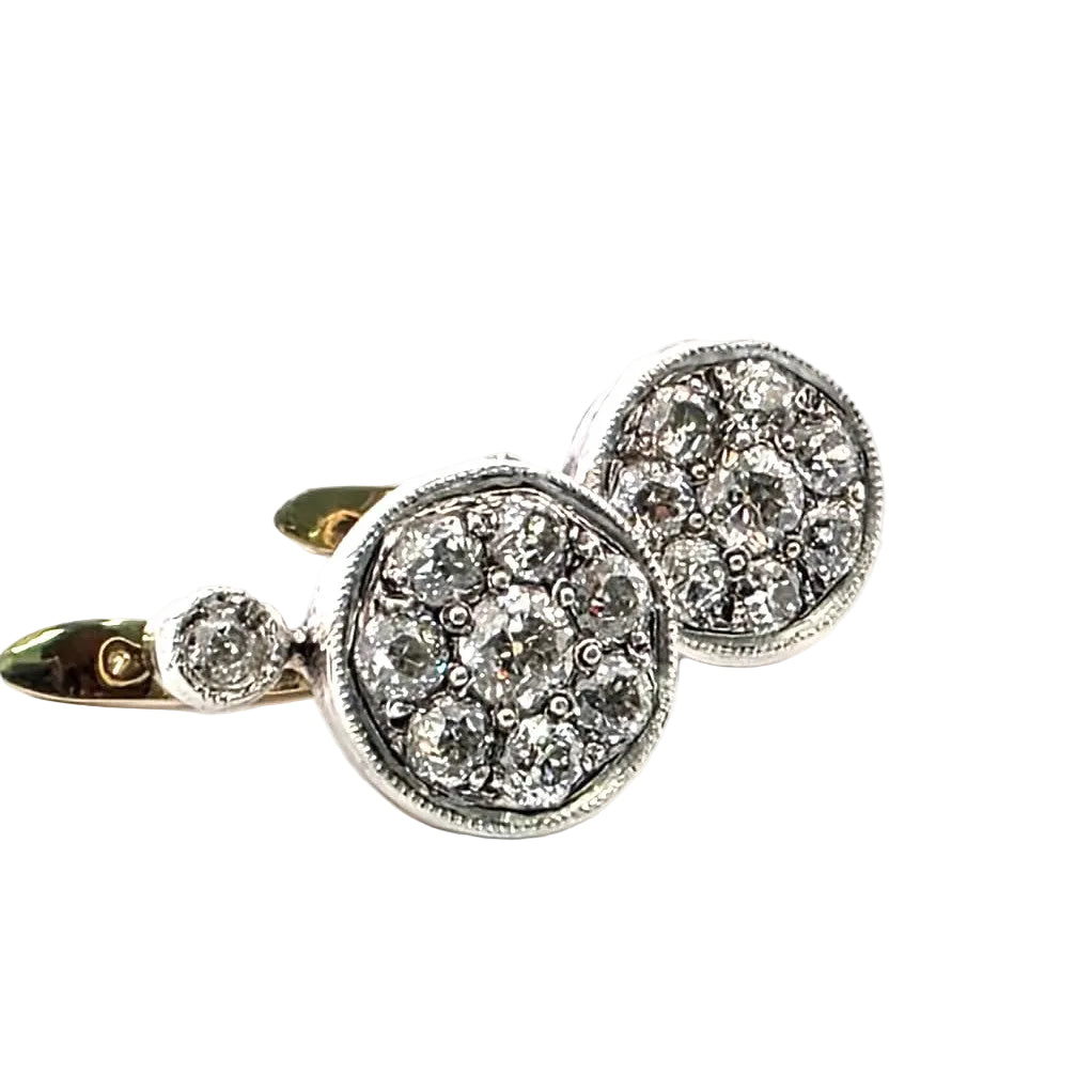 Boucles d'oreilles Dormeuses en or jaune et diamants