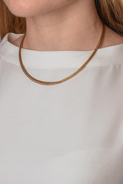 Collier Maille tressée Or jaune