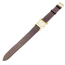 Montre Hermès, "Heure H", plaqué or, acier.