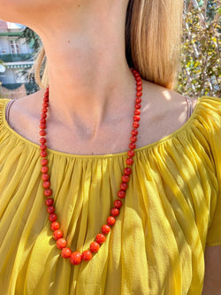 1970s Natural Mediterranean Coral Necklace - Castafiore