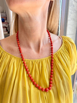 1970s Natural Mediterranean Coral Necklace - Castafiore
