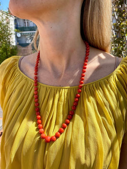 1970s Natural Mediterranean Coral Necklace - Castafiore