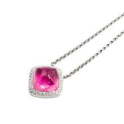 Collier Pendentif FRED Pain de sucre en or blanc, tourmaline et diamants