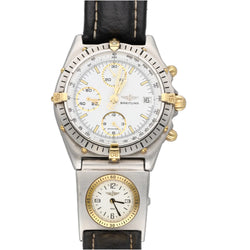 Montre BREITLING Chronomat en or jaune, acier et cuir