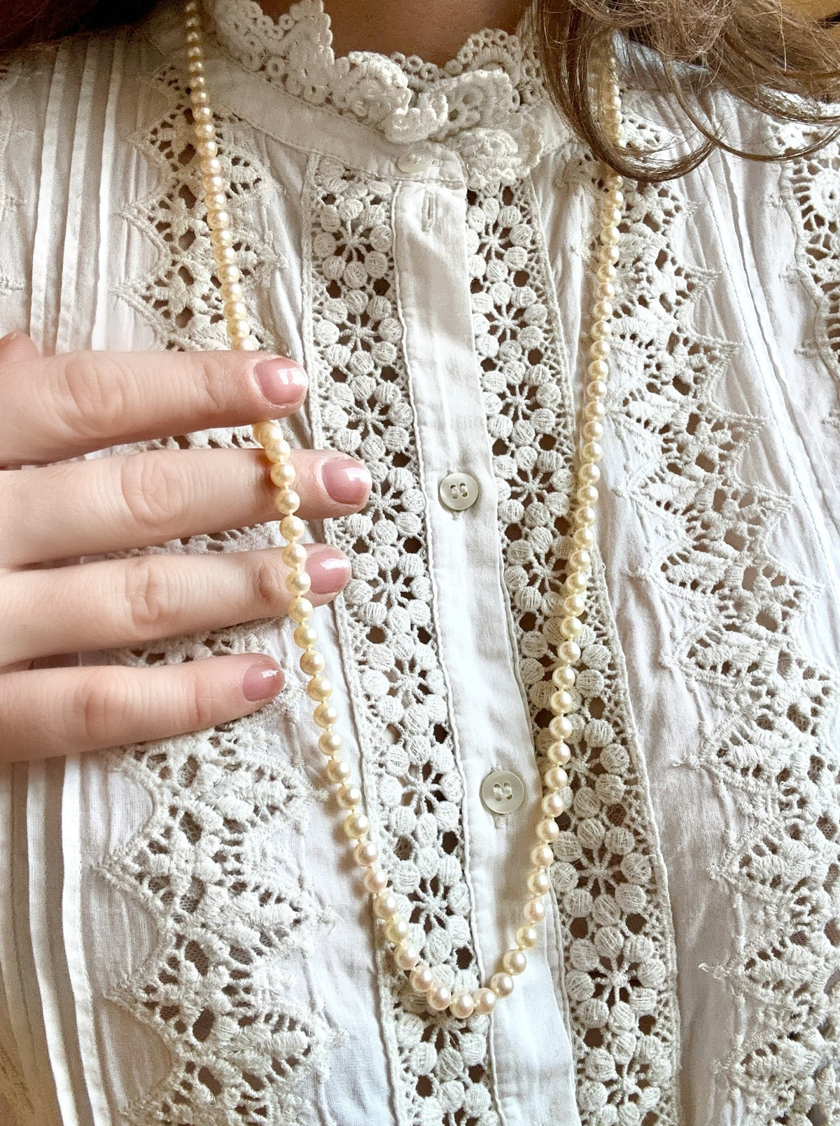 Superbe sautoir de perles gold