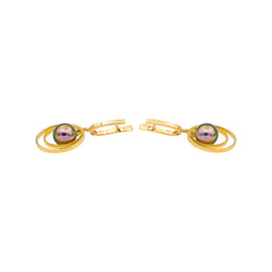 Boucles d'oreilles  Or jaune  Perle