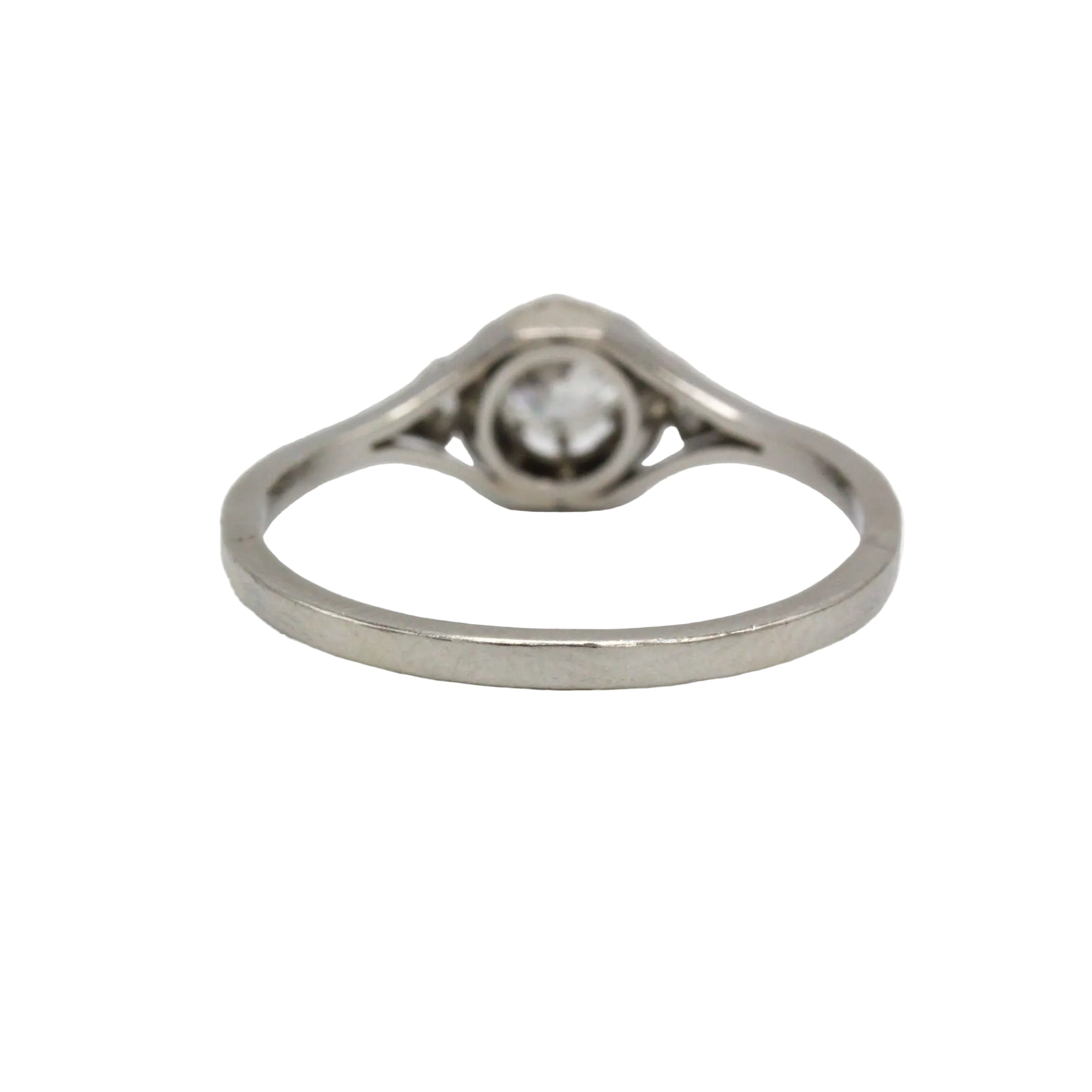 Bague Solitaire en platine et diamants