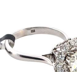 Bague Entourage en or blanc et diamants