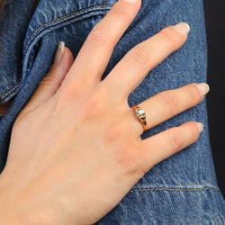 Bague Solitaire en or rose et diamant