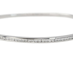 Bracelet Jonc Or blanc Diamant