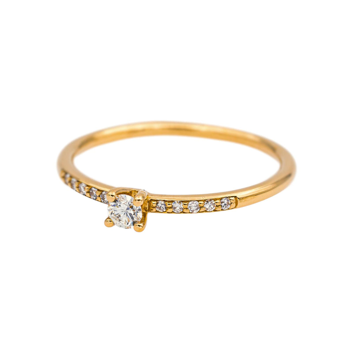 Bague Solitaire Or jaune Diamant