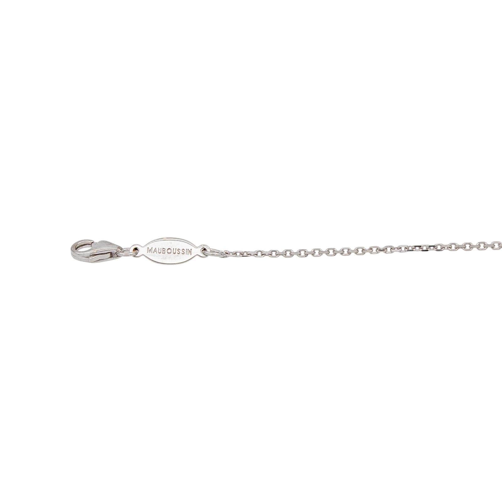 Mauboussin Collier  French Valentine Or blanc  Diamant