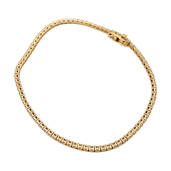 Bracelet ligne, or rose et diamants taille brillant, 1.38 carat.