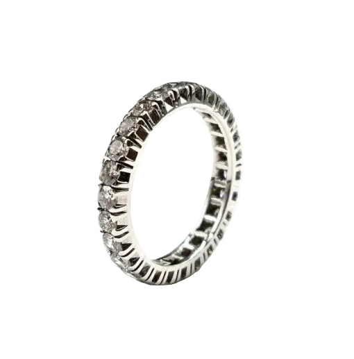 Bague Alliance en or blanc et diamants
