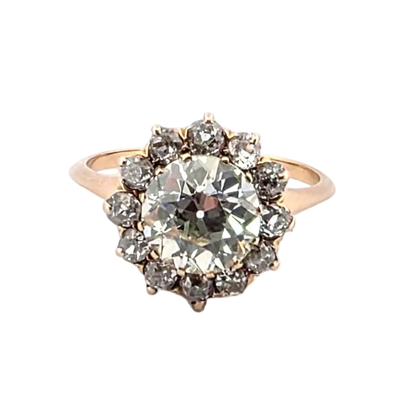 Bague Entourage en or jaune et diamants