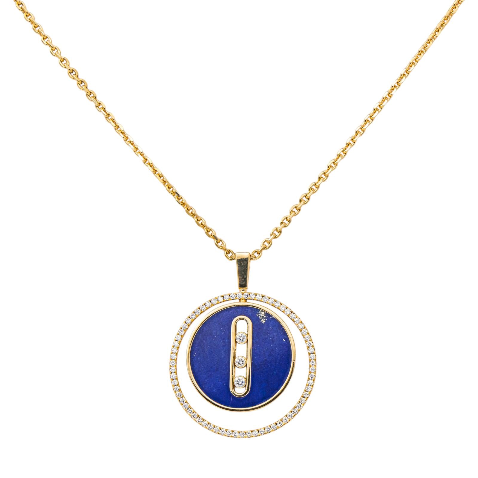 Messika Collier  Lucky Move Or jaune Lapis Lazuli