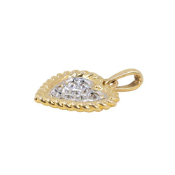 Pendentif en or jaune, platine et diamants