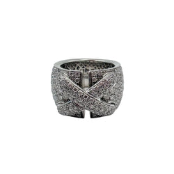Bague Bandeau CHAUMET "Liens XL" en or blanc et diamants