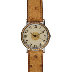 Montre HERMÈS "Sellier" en or jaune et acier