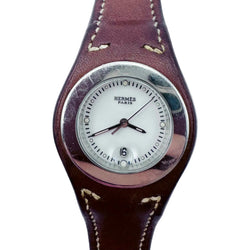 Montre HERMÈS "Harnais" en cuir et acier