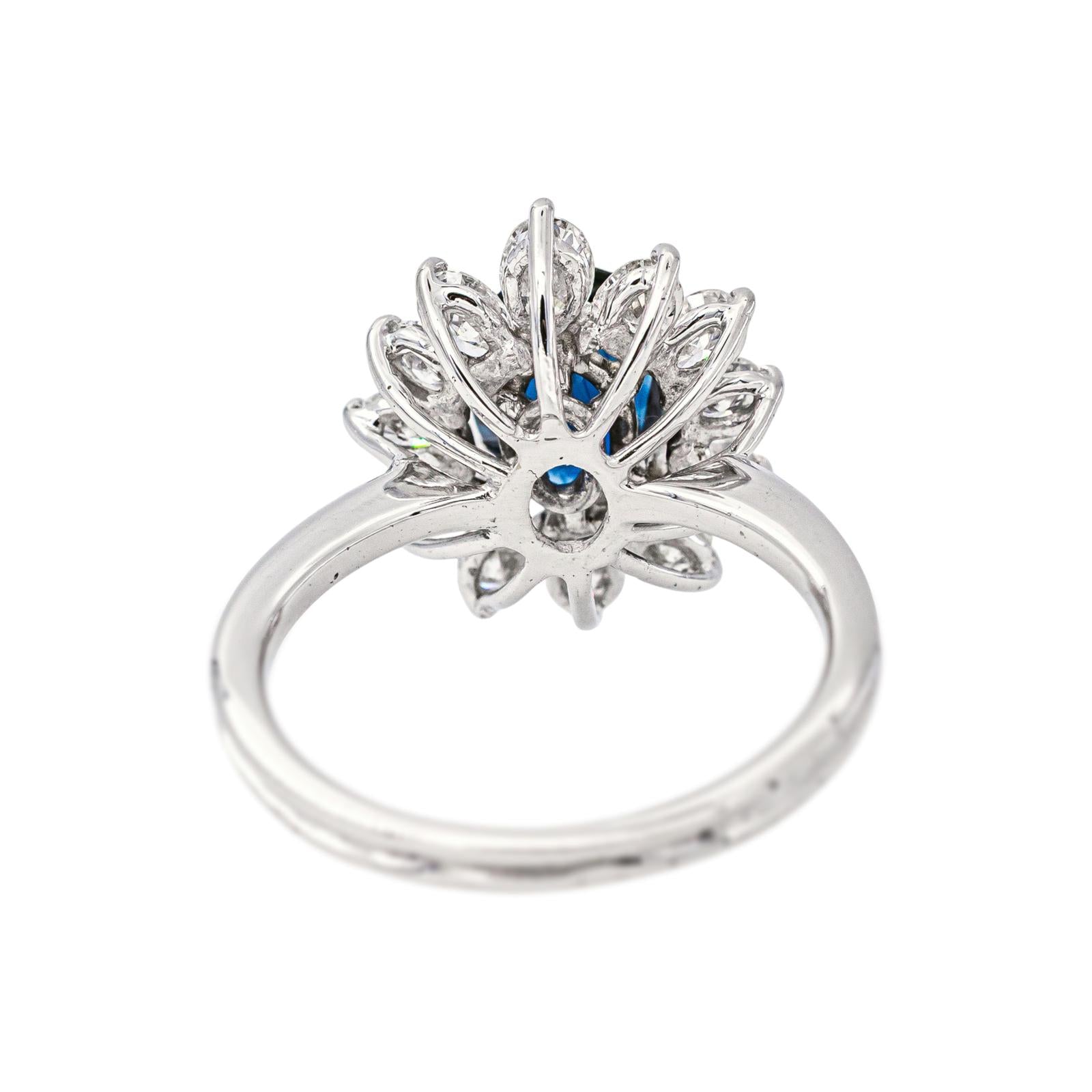 Bague Pompadour Or blanc Saphir