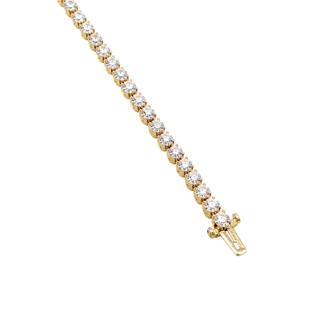 Bracelet Ligne en or jaune et diamants