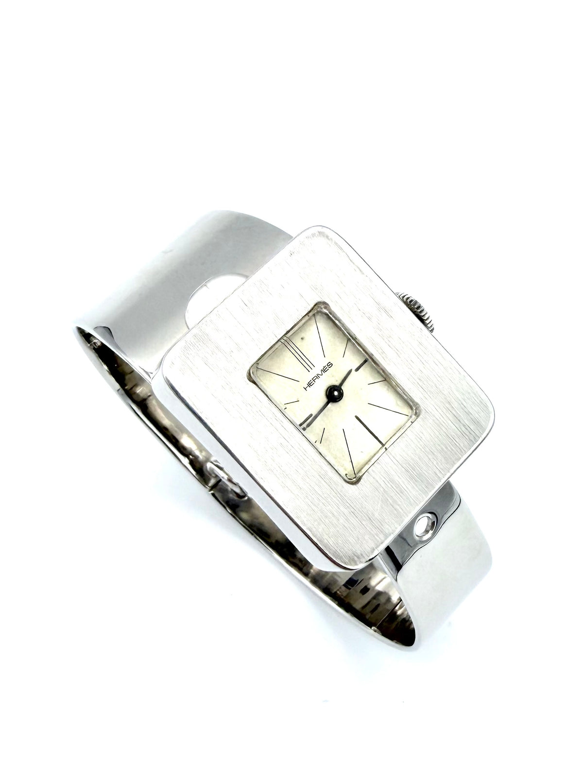 Montre HERMES  vintage en argent vers 1970