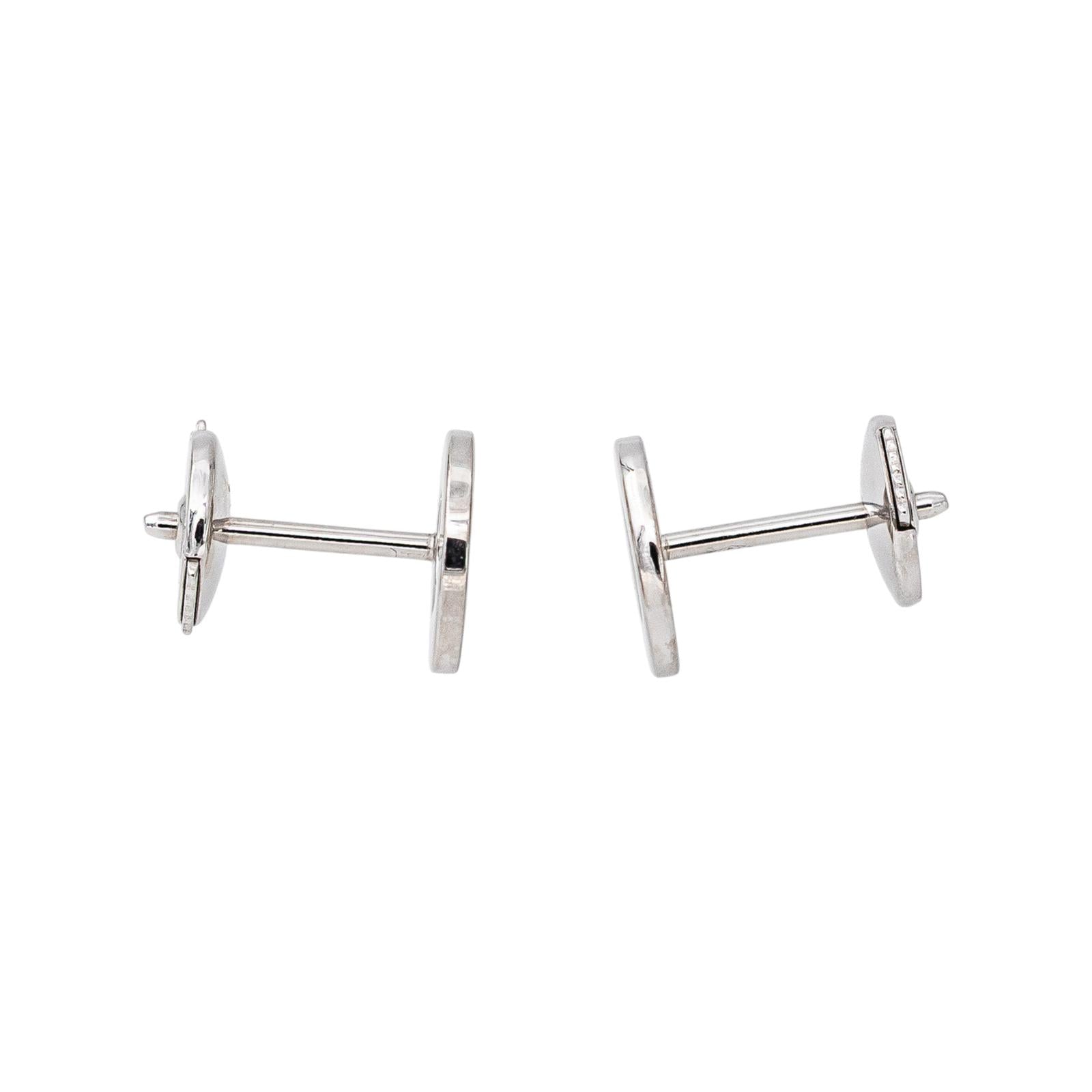 Dinh Van Boucles d'oreilles Menottes Or blanc Diamant