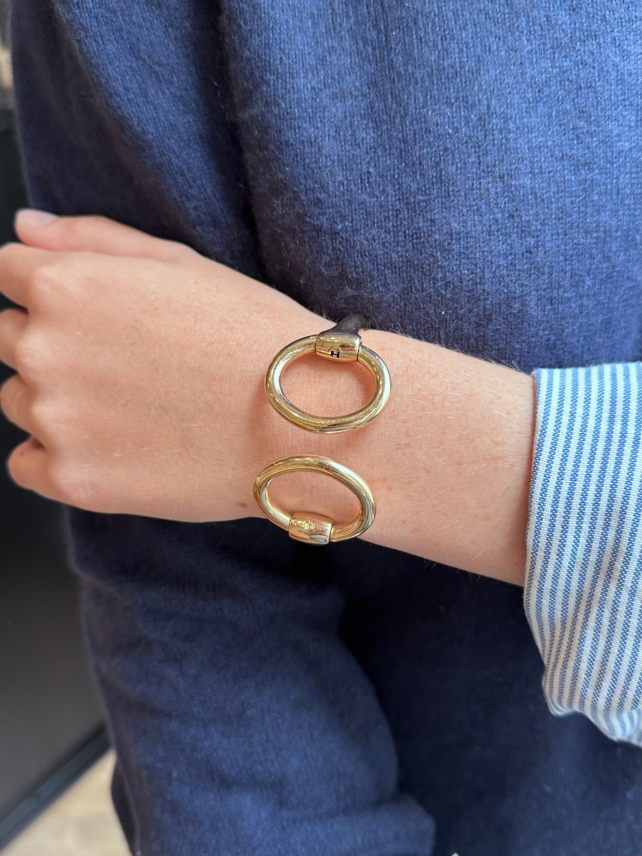 Bracelet HERMES "Nausicaa" en or jaune