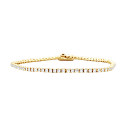 Bracelet ligne, or rose et diamants taille brillant, 1.38 carat.