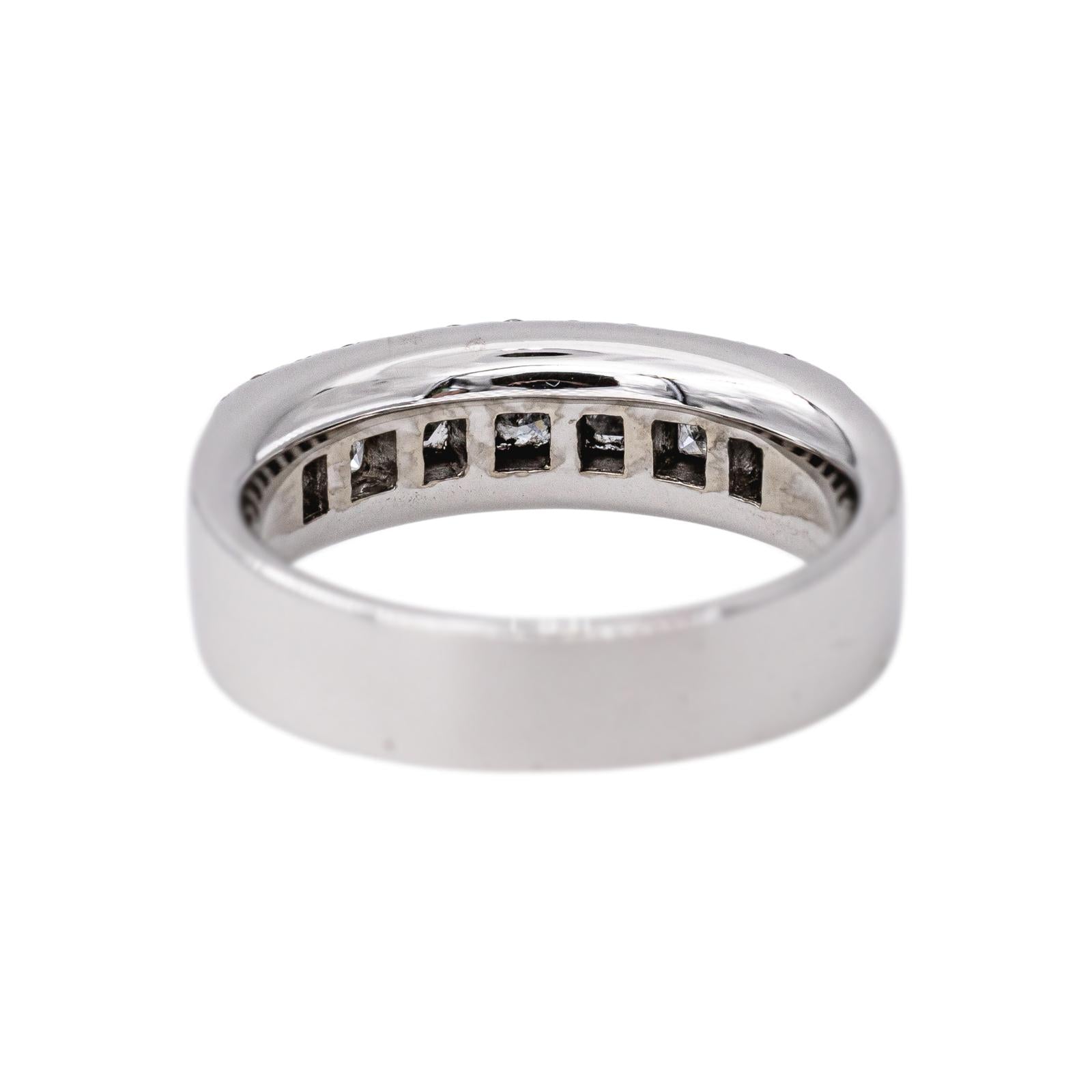 Bague Bandeau Or blanc Diamant