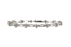 Bracelet en or blanc et diamants