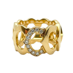 Bague Bandeau CARTIER en or jaune et diamants