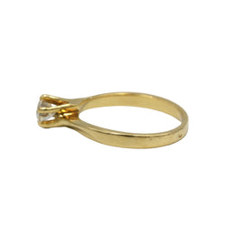 Bague Solitaire en or jaune et diamant